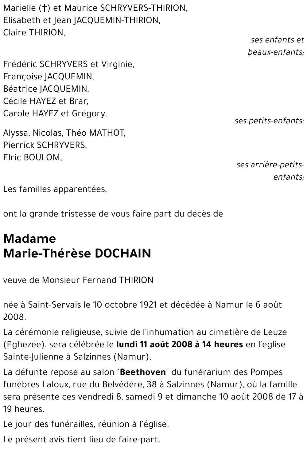 Marie-Thérèse DOCHAIN