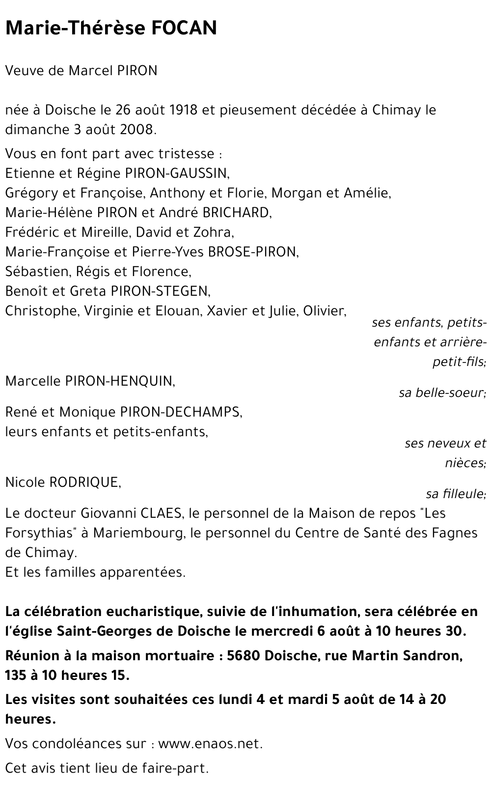 Marie-Thérèse FOCAN