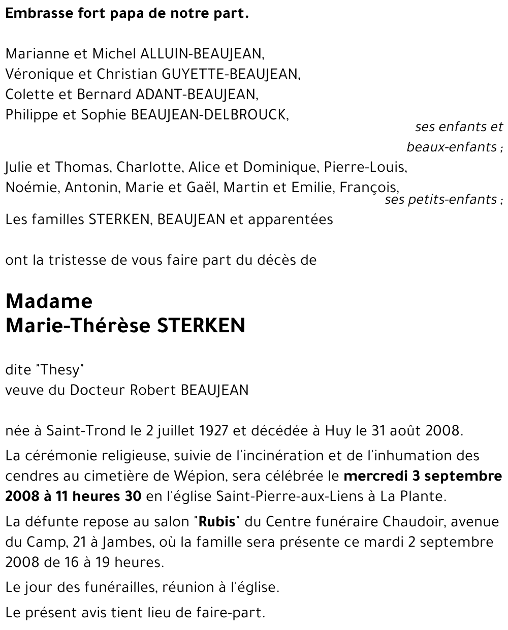 Marie-Thérèse STERKEN