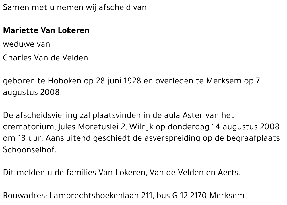 Mariette Van Lokeren