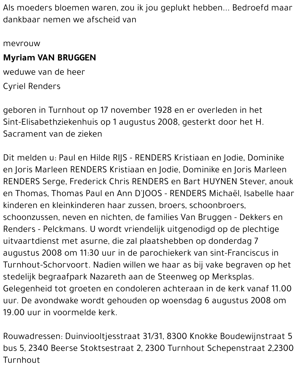 Myriam Van Bruggen
