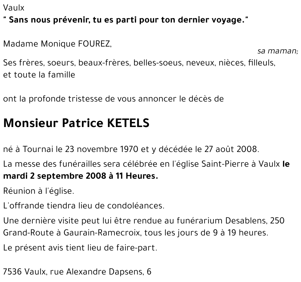 Patrice KETELS