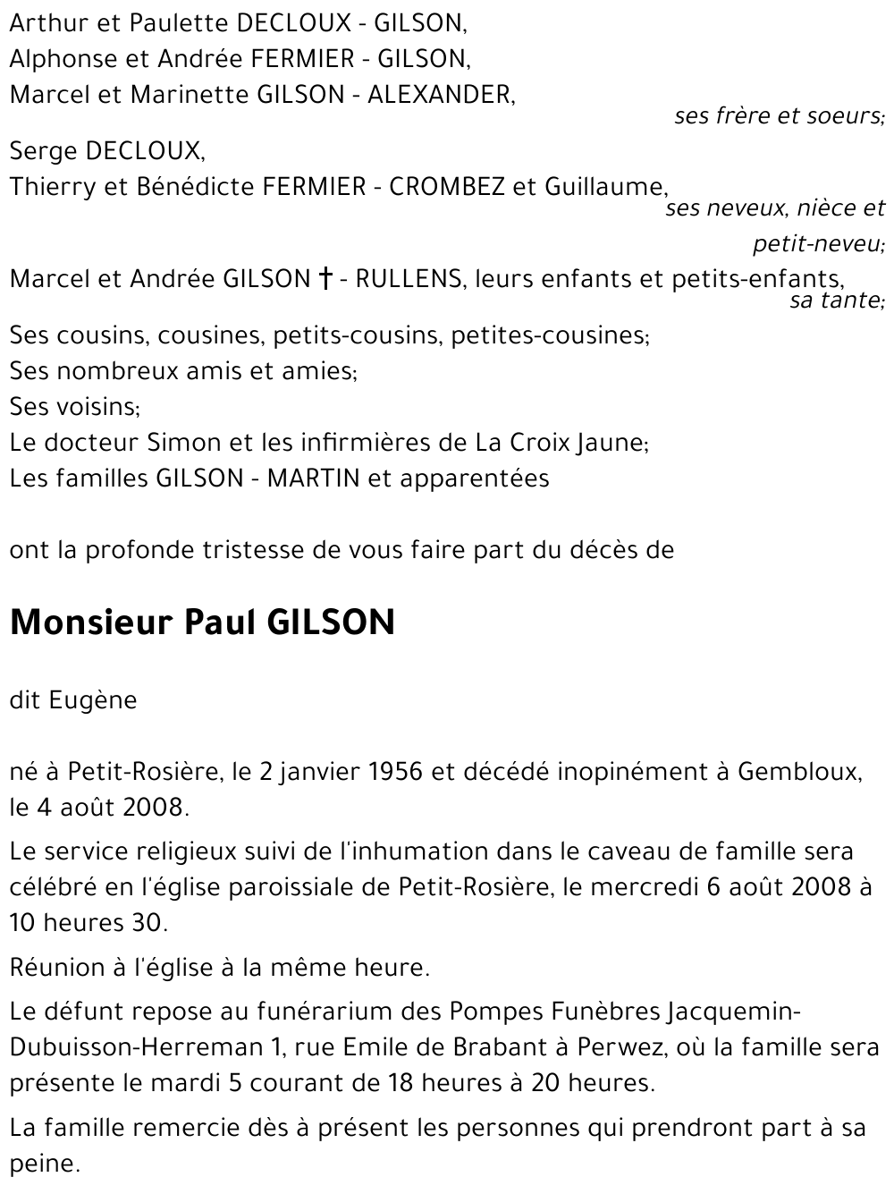 Paul GILSON