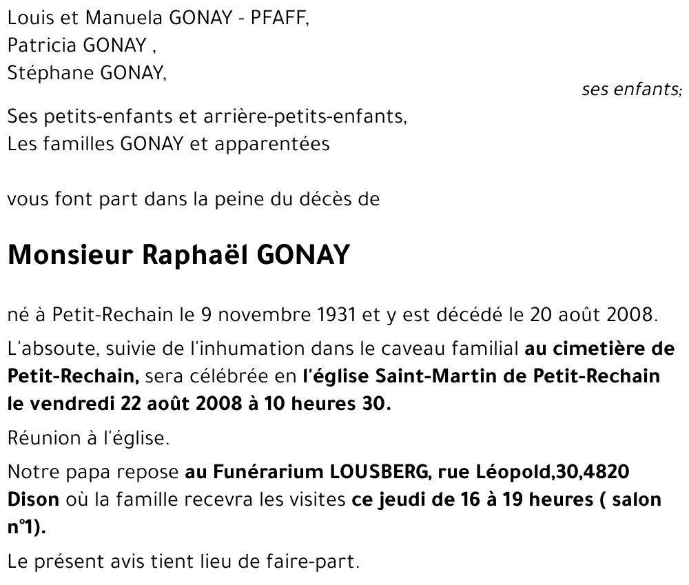 Raphaël GONAY