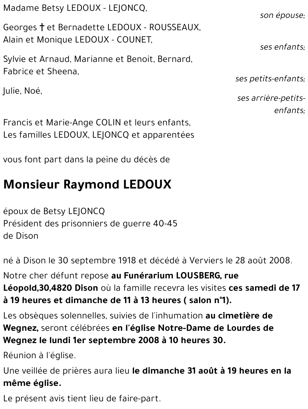 Raymond LEDOUX