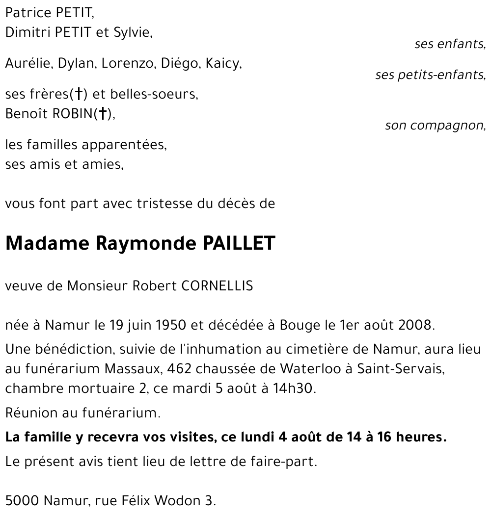 Raymonde PAILLET