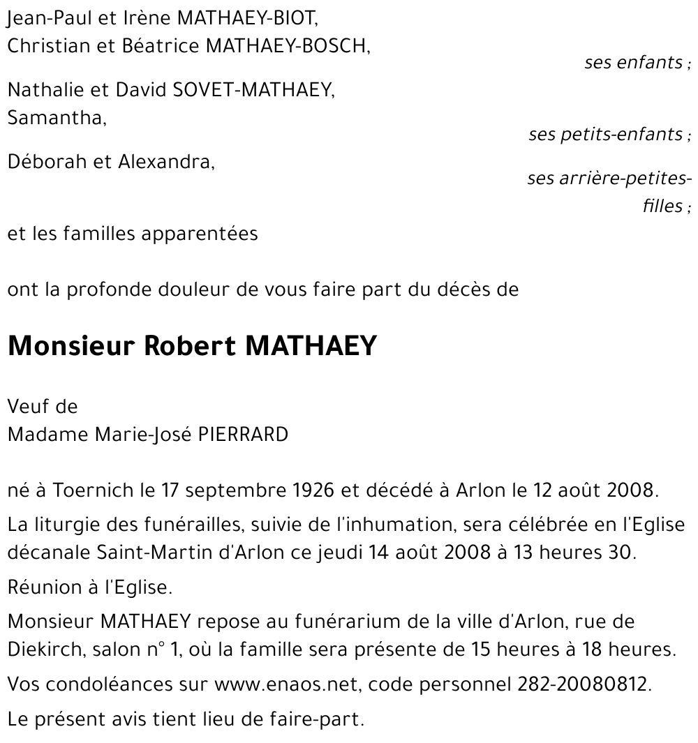 Robert MATHAEY