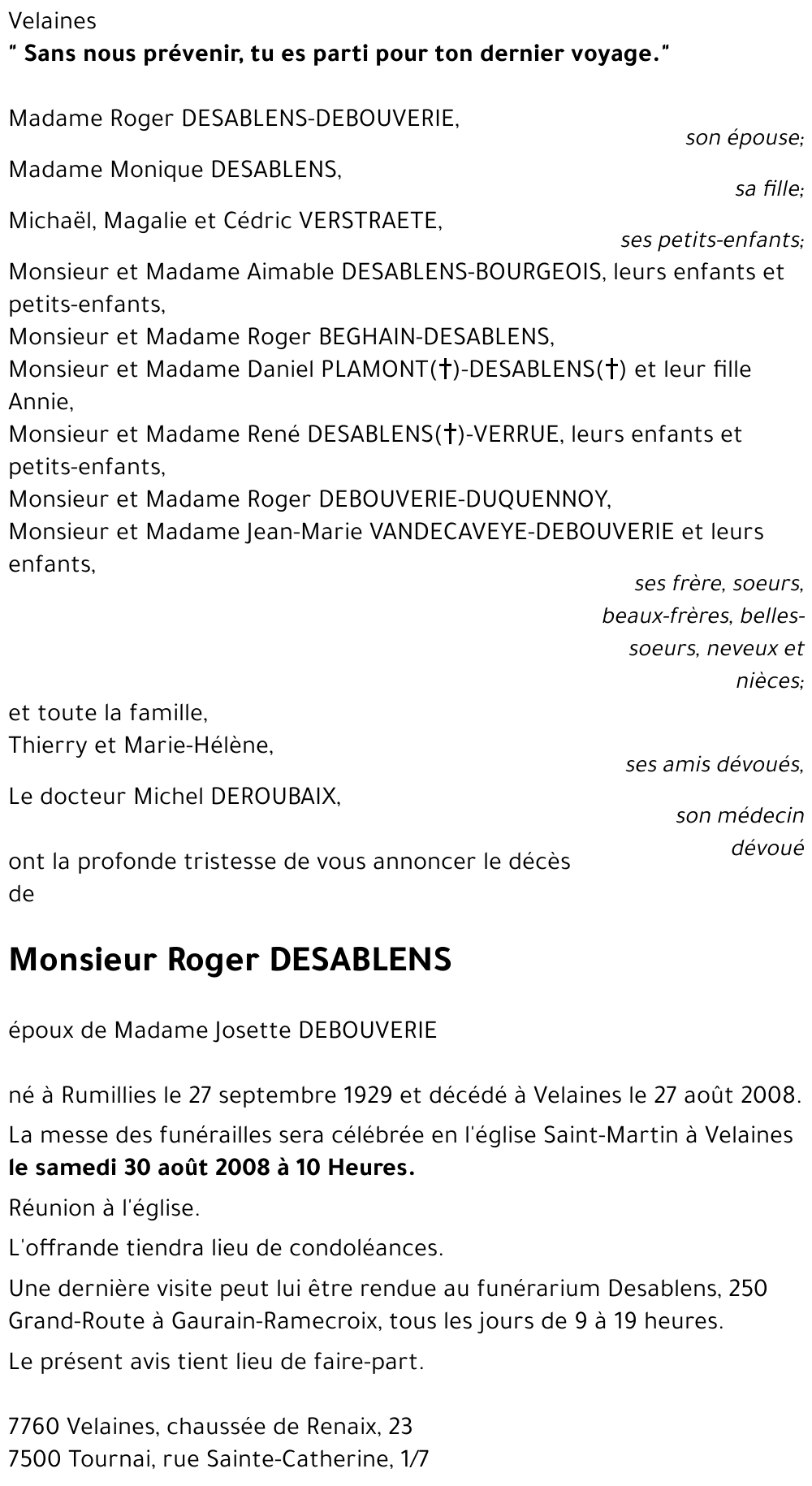 Roger DESABLENS