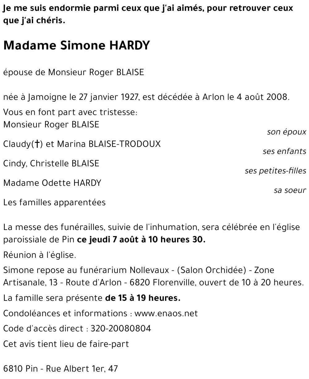 Simone HARDY