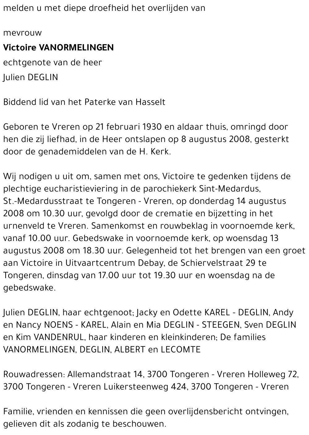 Victoire VANORMELINGEN