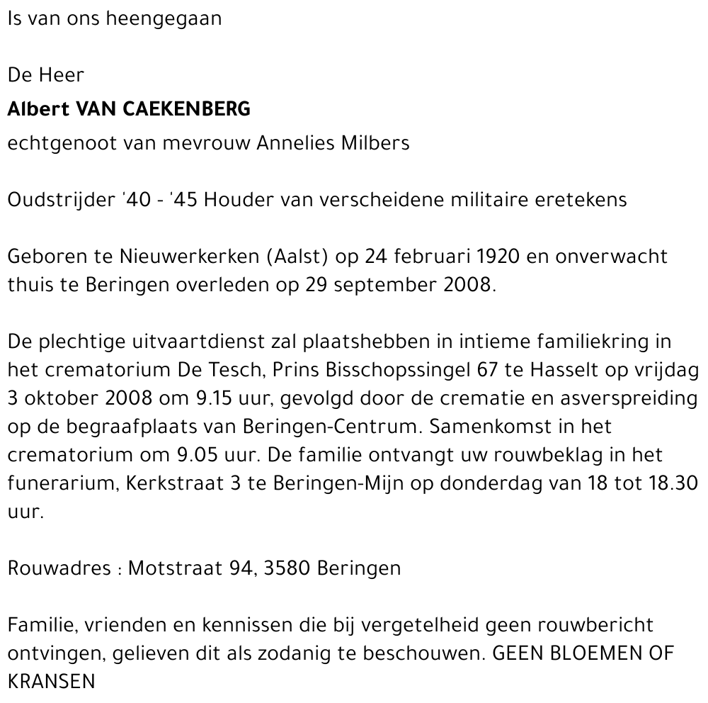 Albert Van Caekenberg