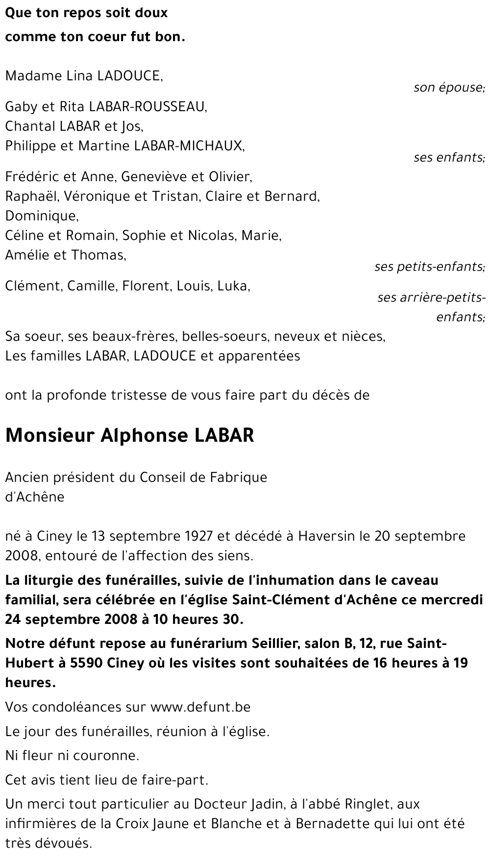 Alphonse LABAR