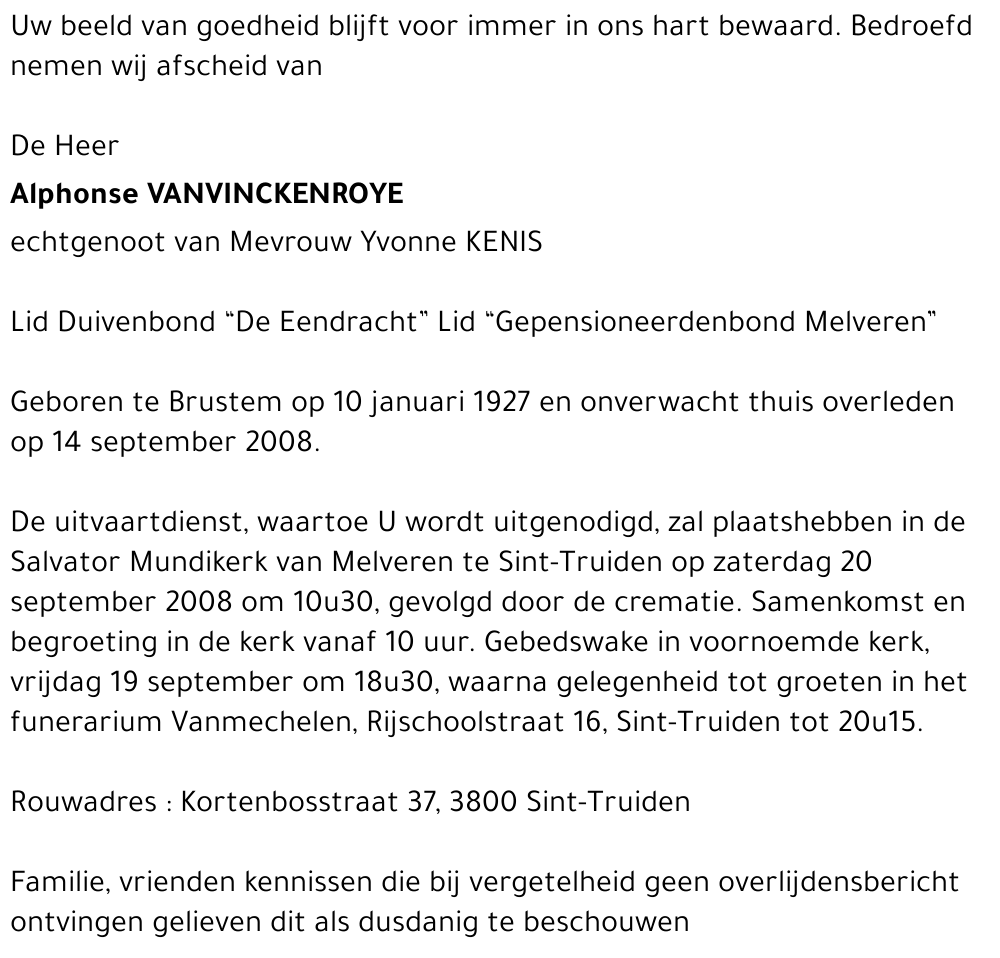 Alphonse Vanvinckenroye