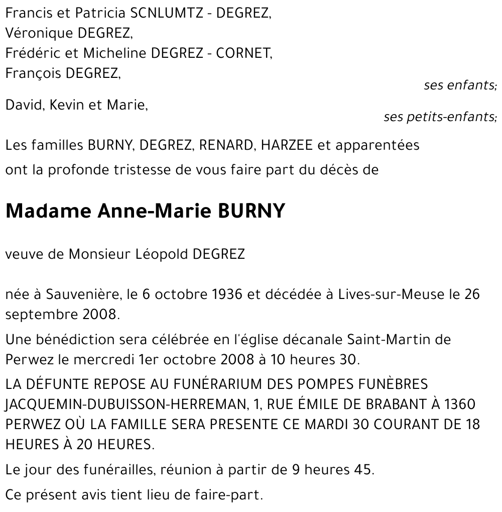Anne-Marie BURNY