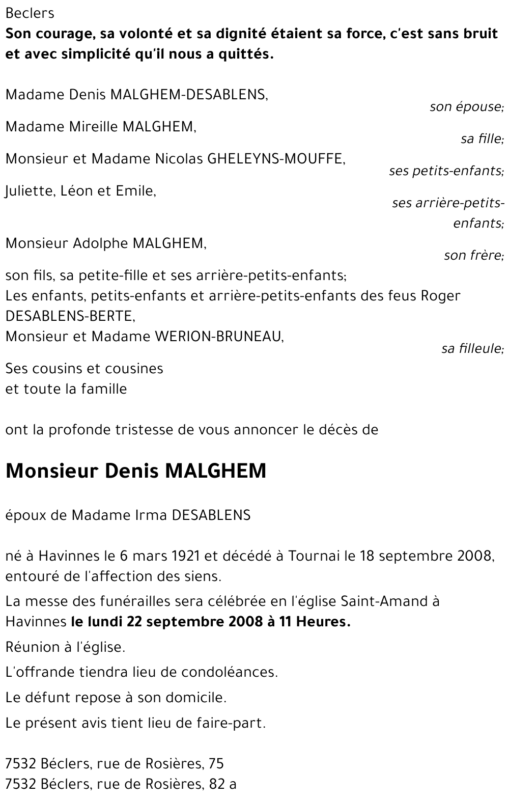 Denis MALGHEM