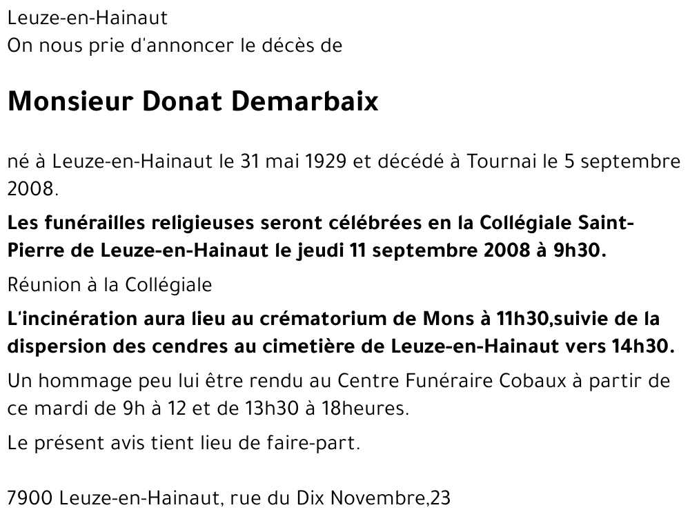 Donat Demarbaix