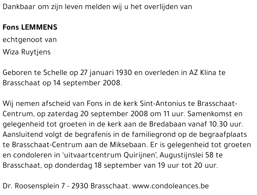Fons Lemmens