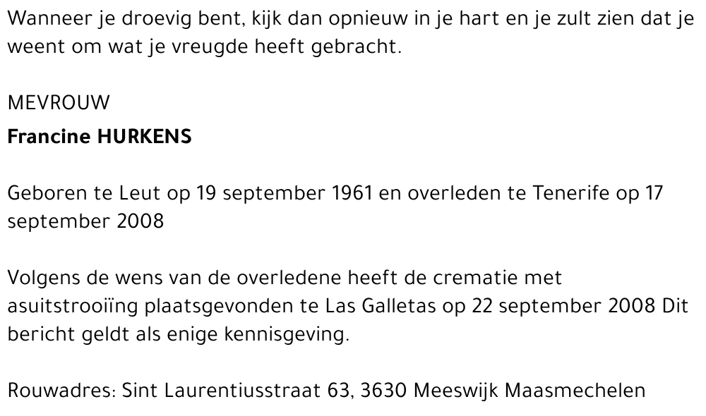 Francine HURKENS