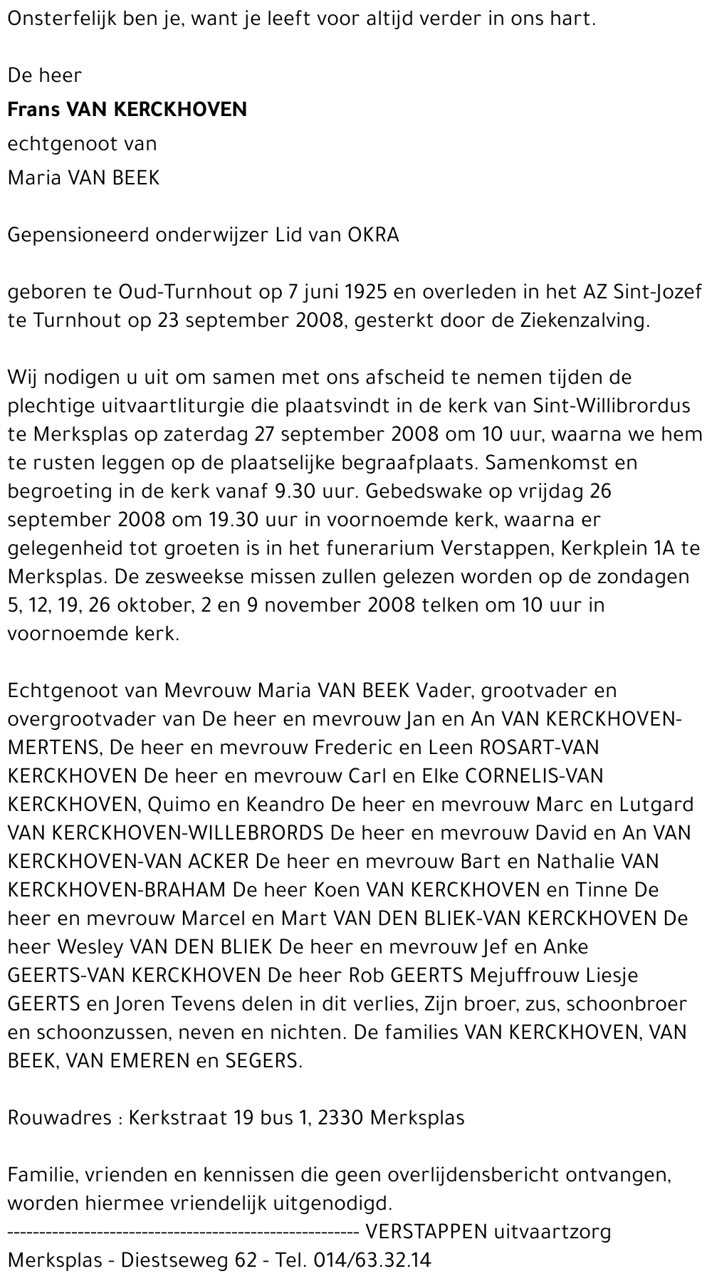 Frans Van Kerckhoven