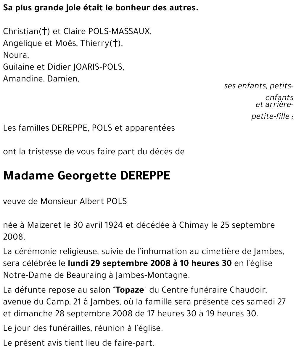 Georgette DEREPPE