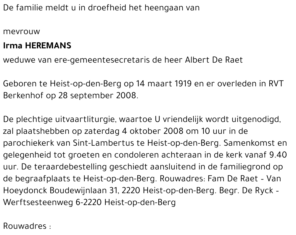 Irma Heremans