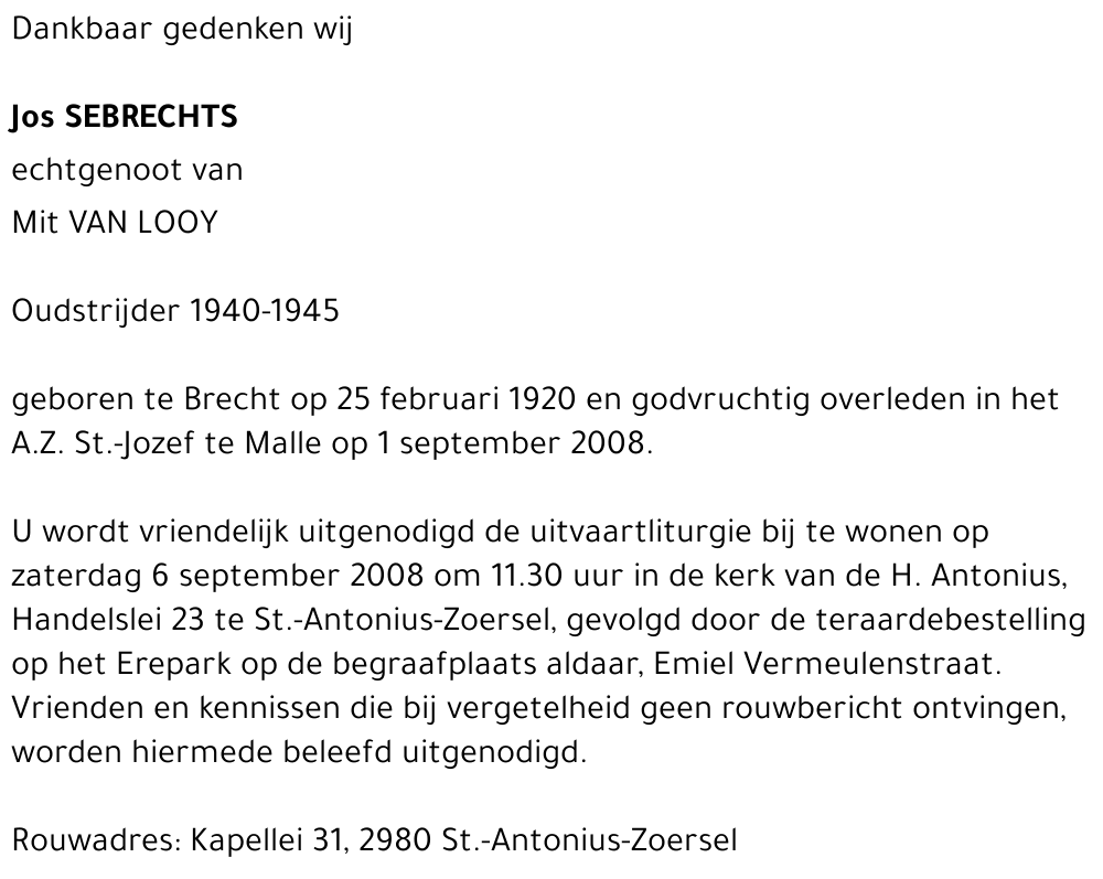 Jos SEBRECHTS