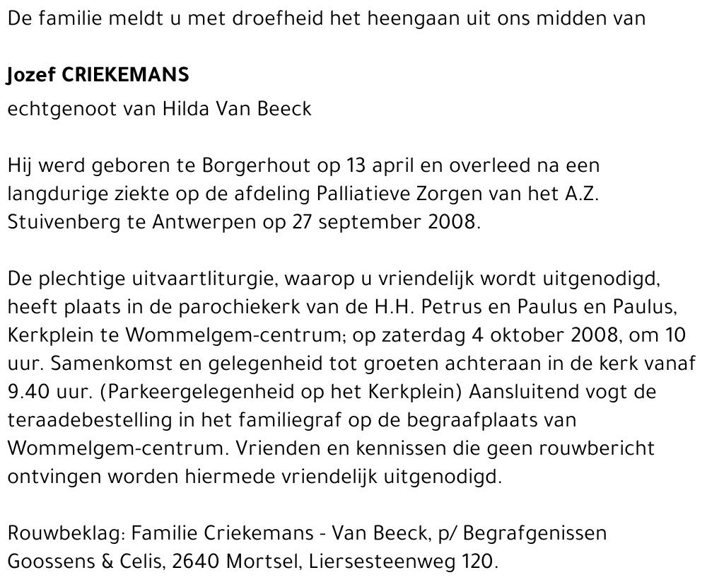 Jozef Criekemans