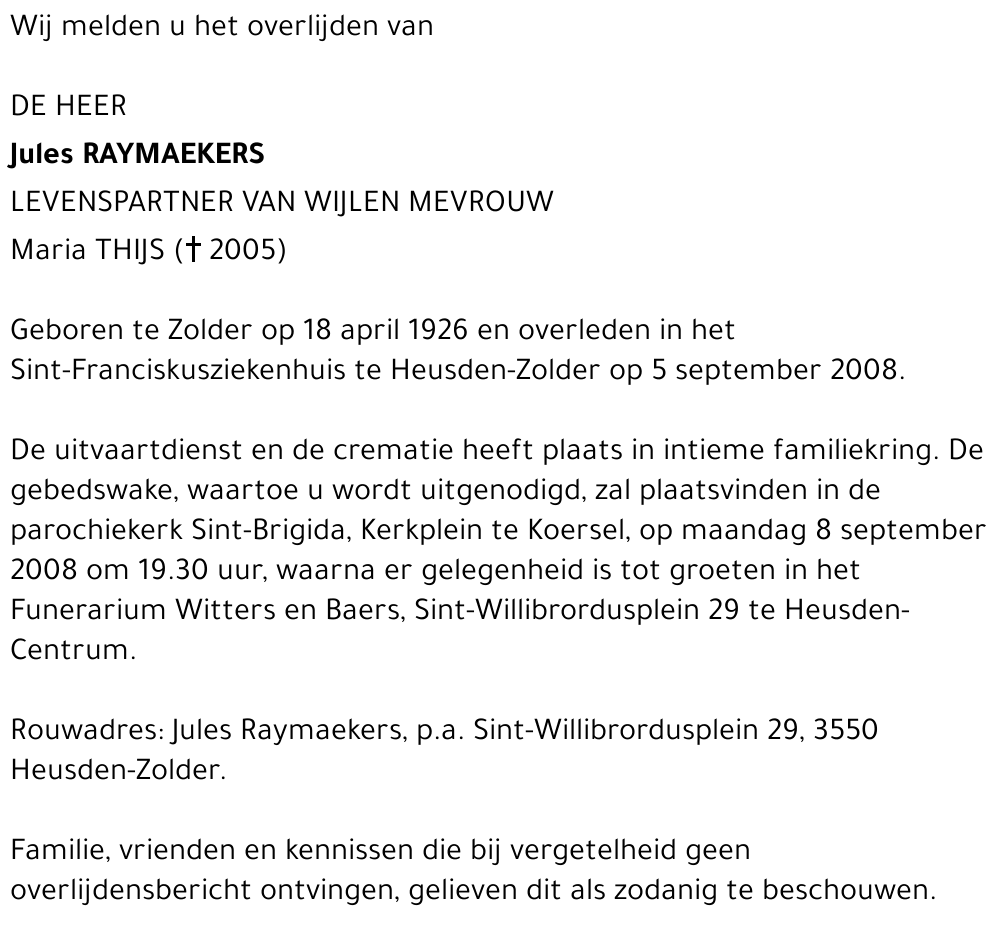 Jules Raymaekers