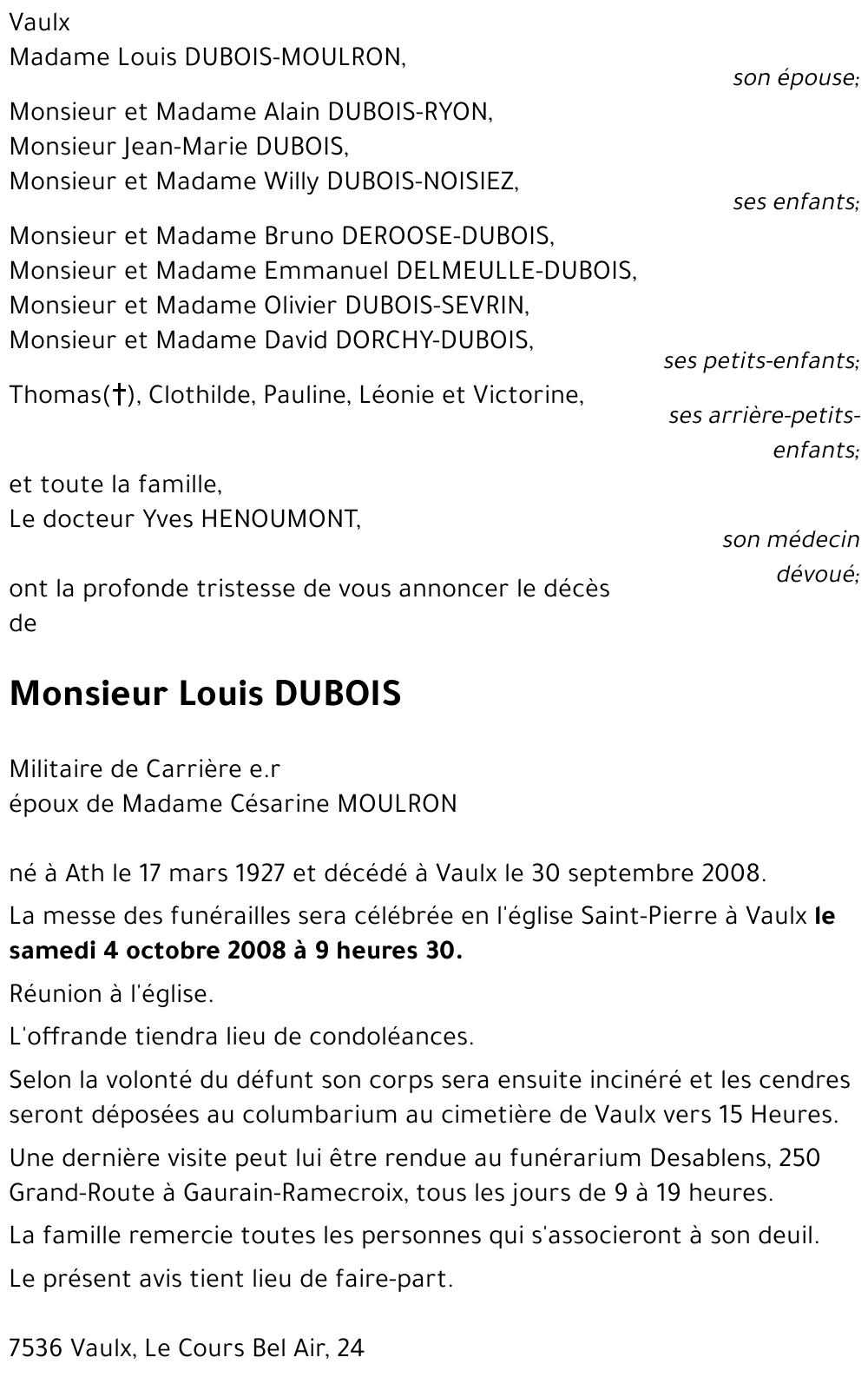 Louis DUBOIS