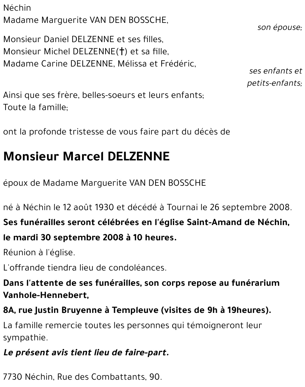 Marcel DELZENNE