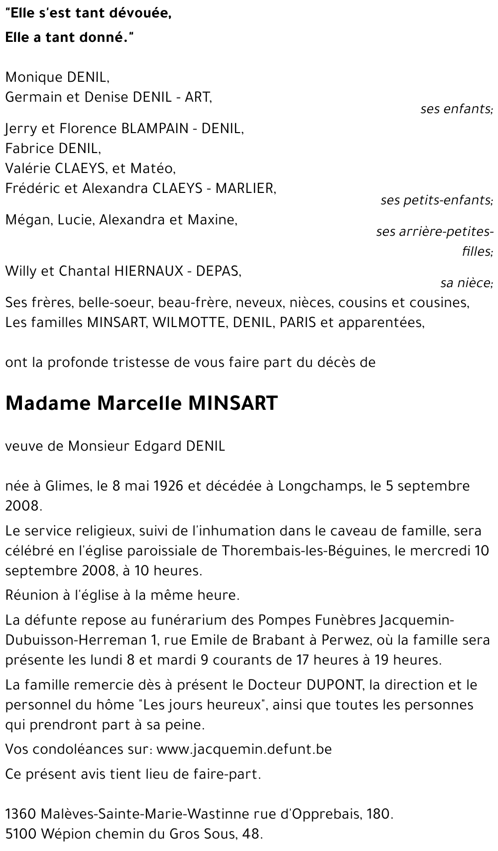 Marcelle MINSART
