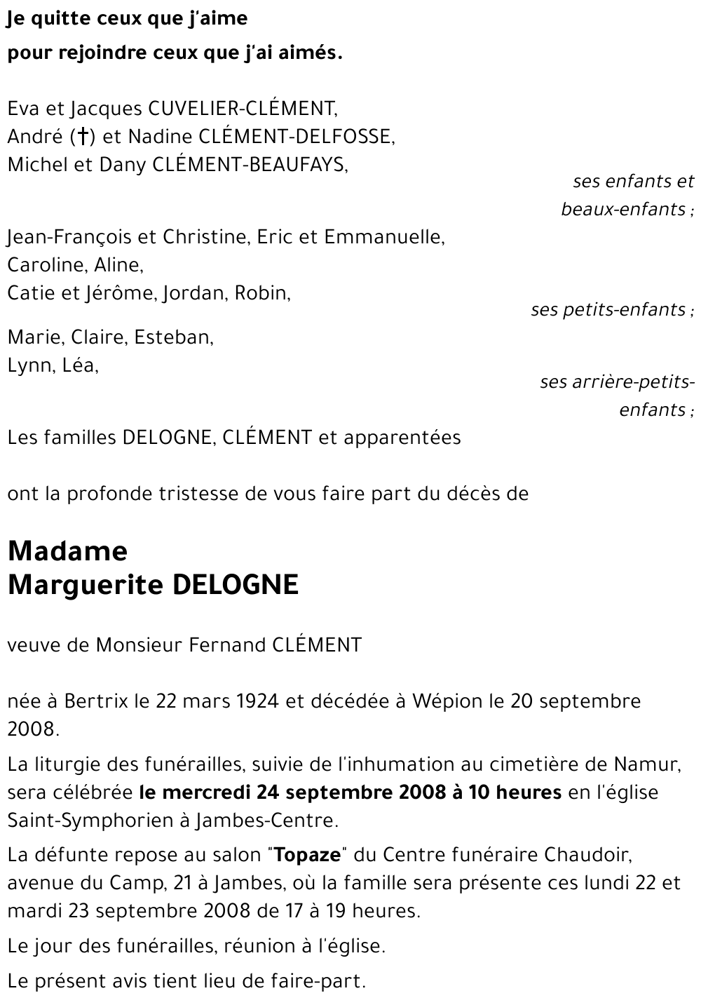 Marguerite DELOGNE