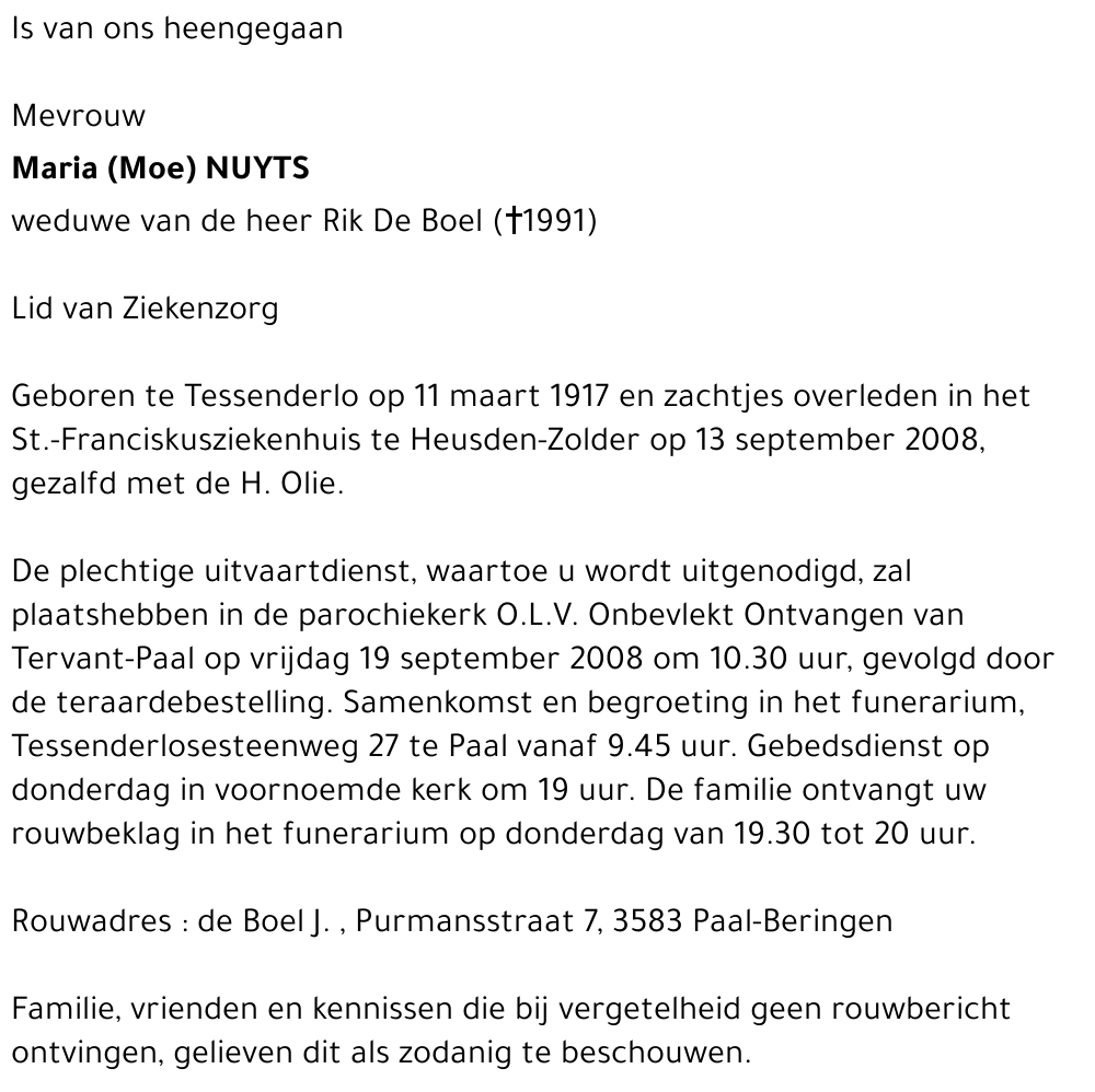 Maria (Moe) Nuyts