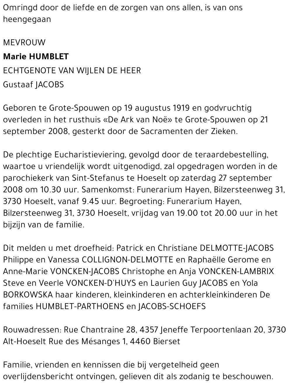 Marie Humblet