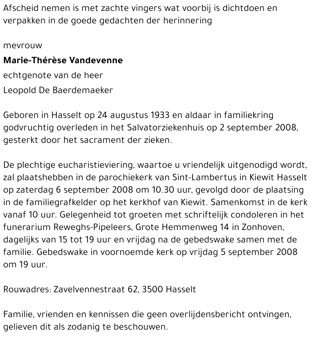 Marie-Thérèse Vandevenne