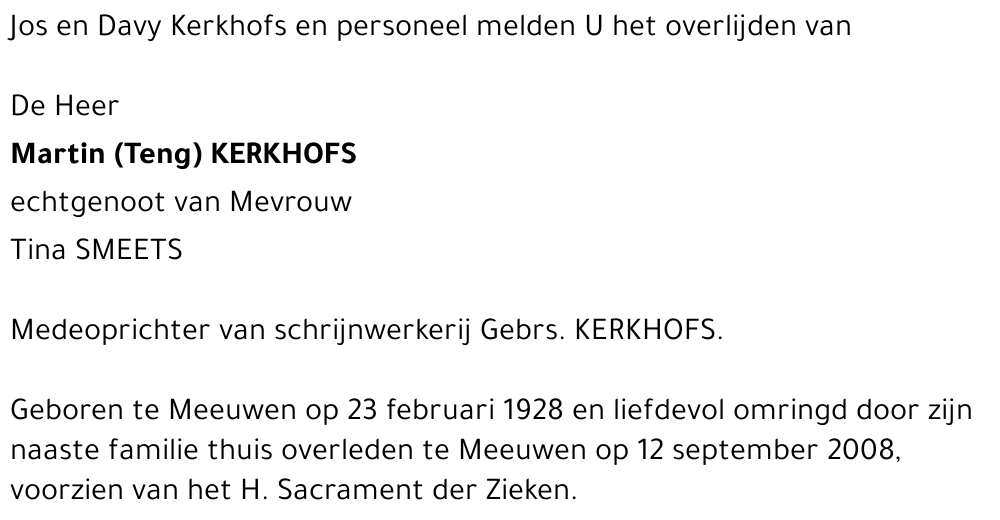 Martin (Teng) Kerkhofs