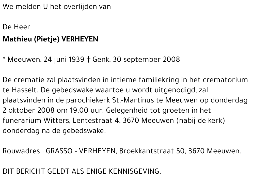 Mathieu (Pietje) Verheyen