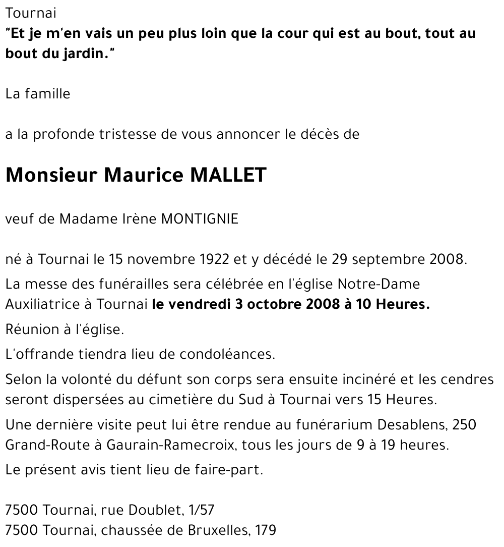 Maurice MALLET