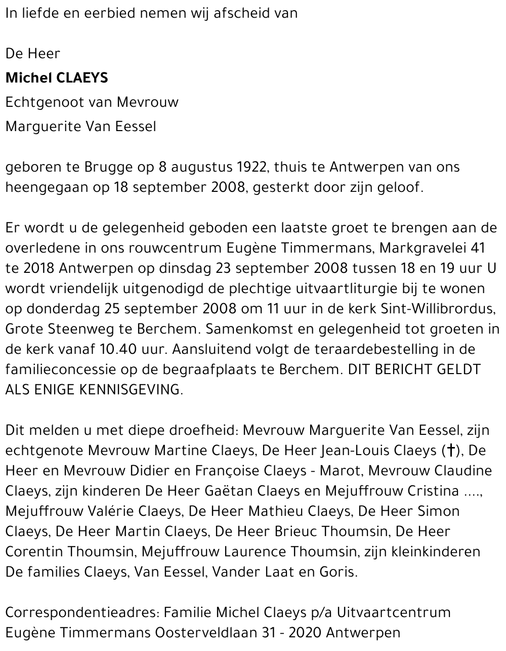 Michel Claeys
