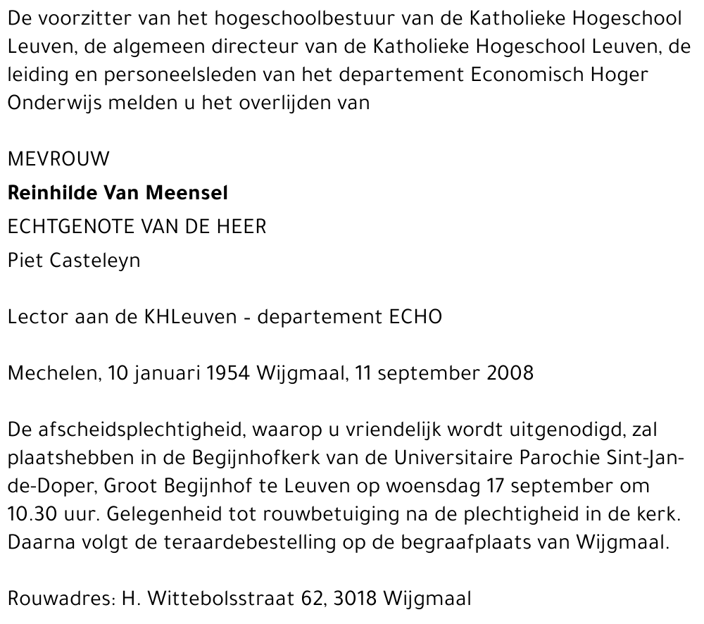 Reinhilde Van Meensel