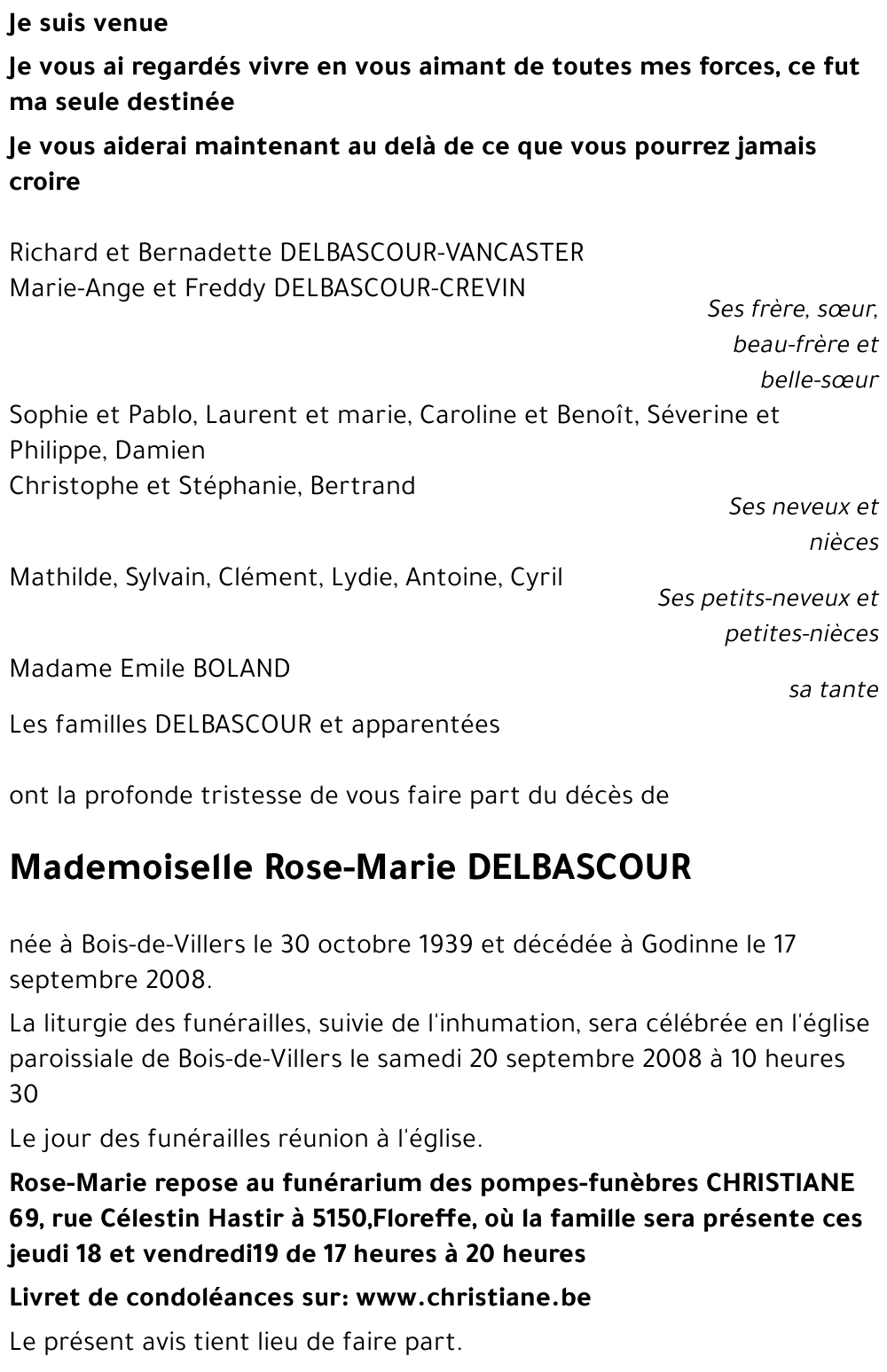 Rose-Marie DELBASCOUR
