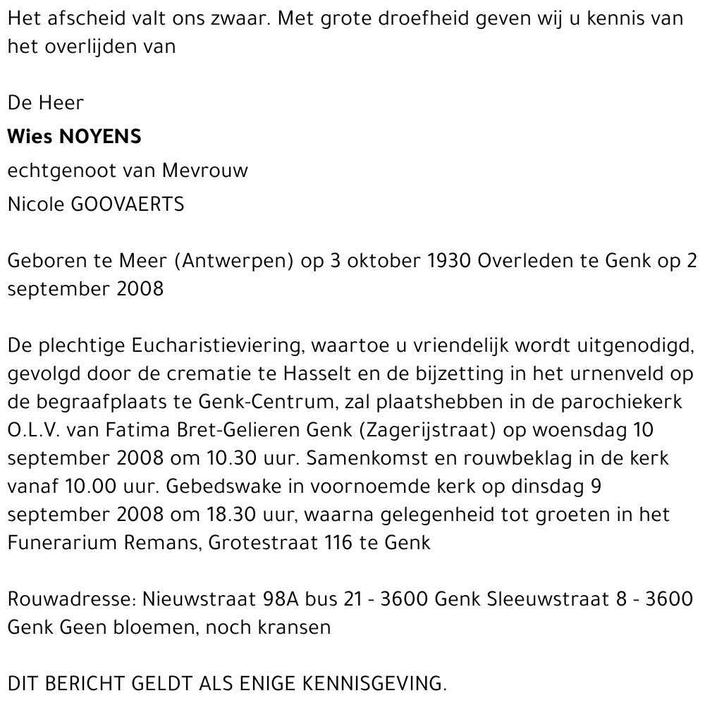 Wies NOYENS