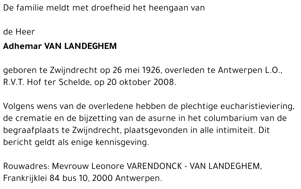 Adhemar Van Landeghem