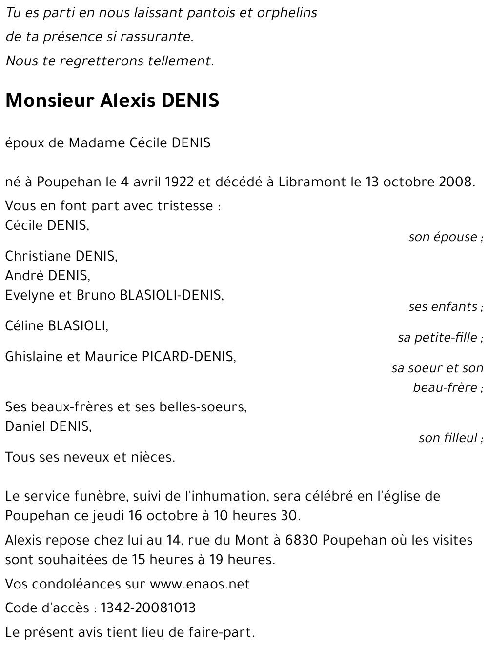 Alexis DENIS