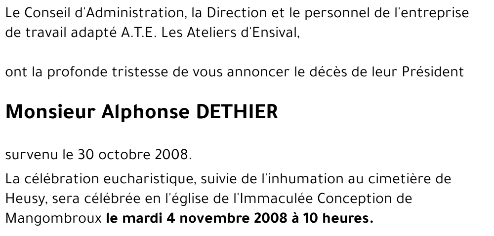 Alphonse DETHIER
