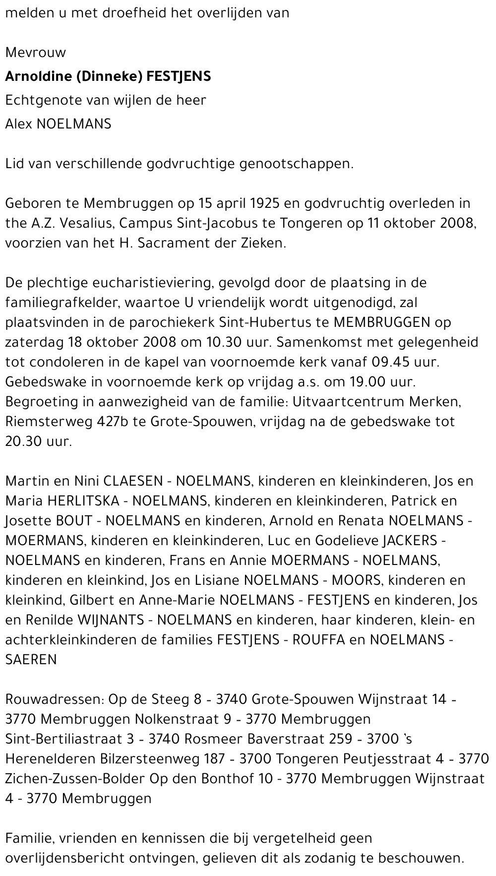 Arnoldine (Dinneke) Festjens