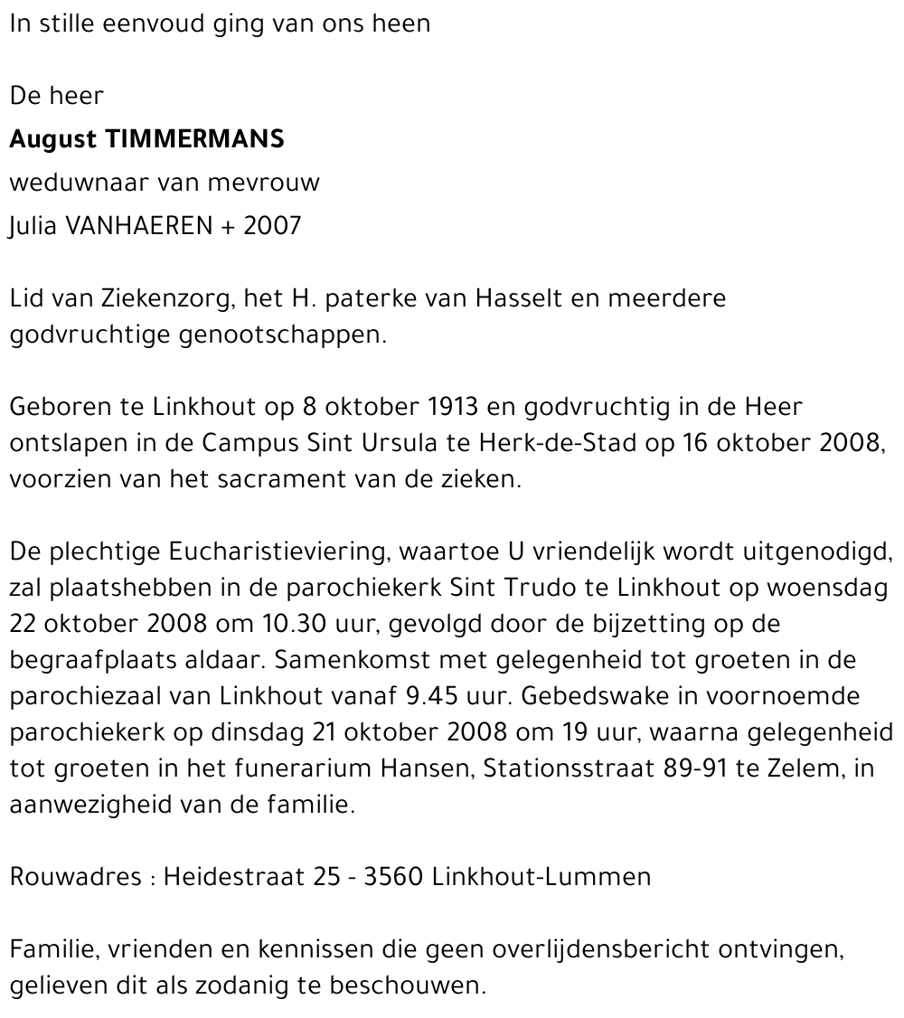 August TIMMERMANS
