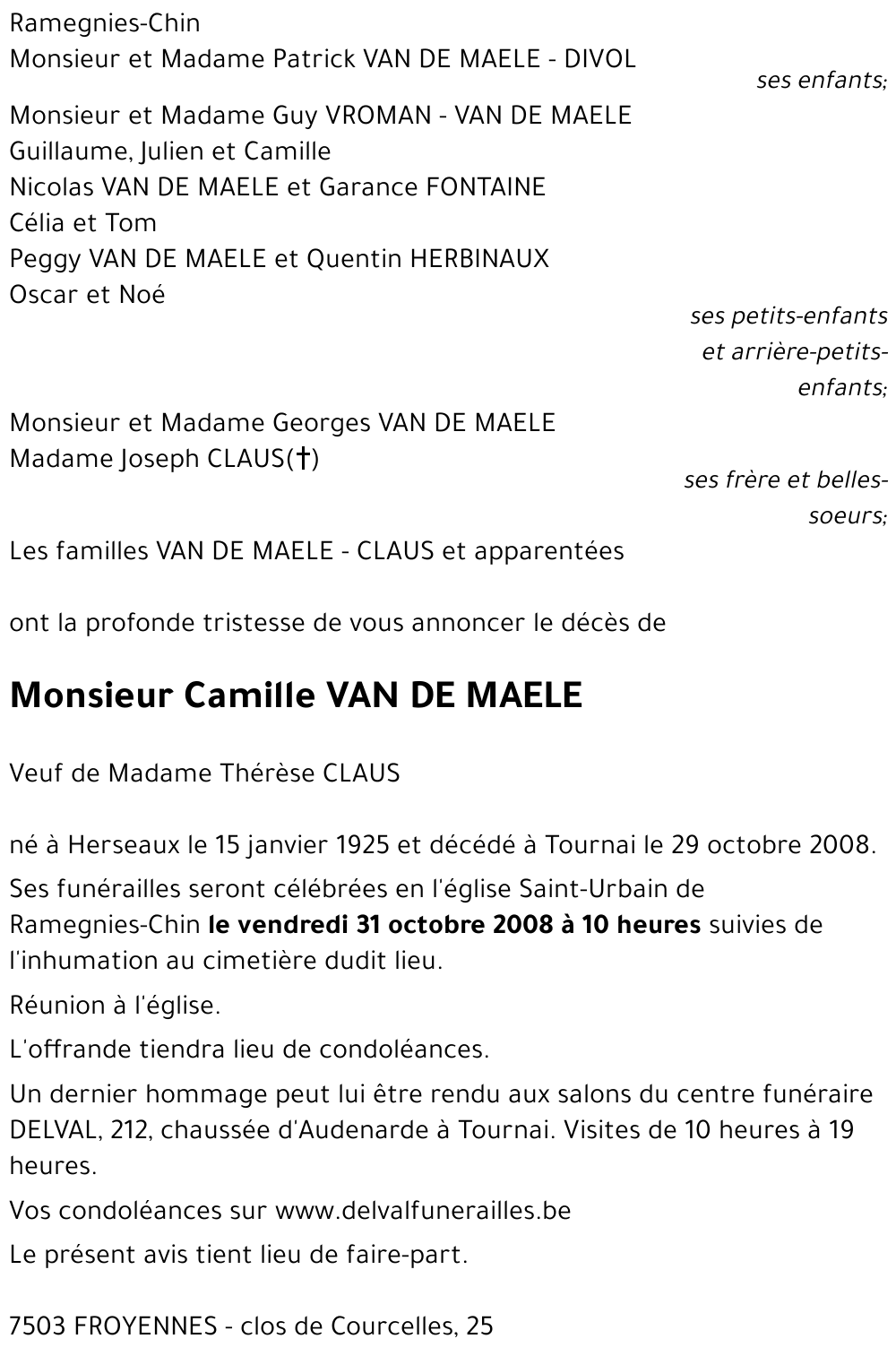 Camille VAN DE MAELE