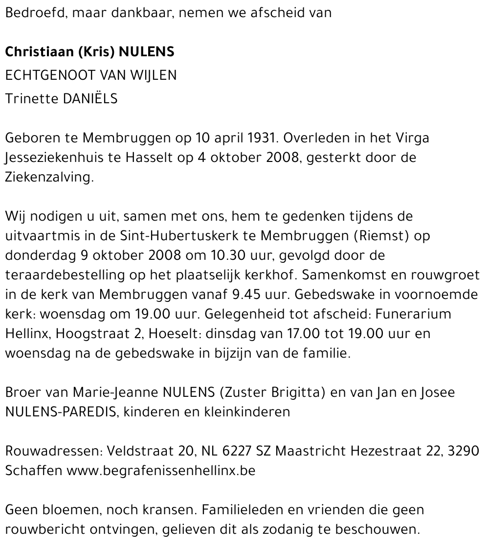 Christiaan (Kris) Nulens