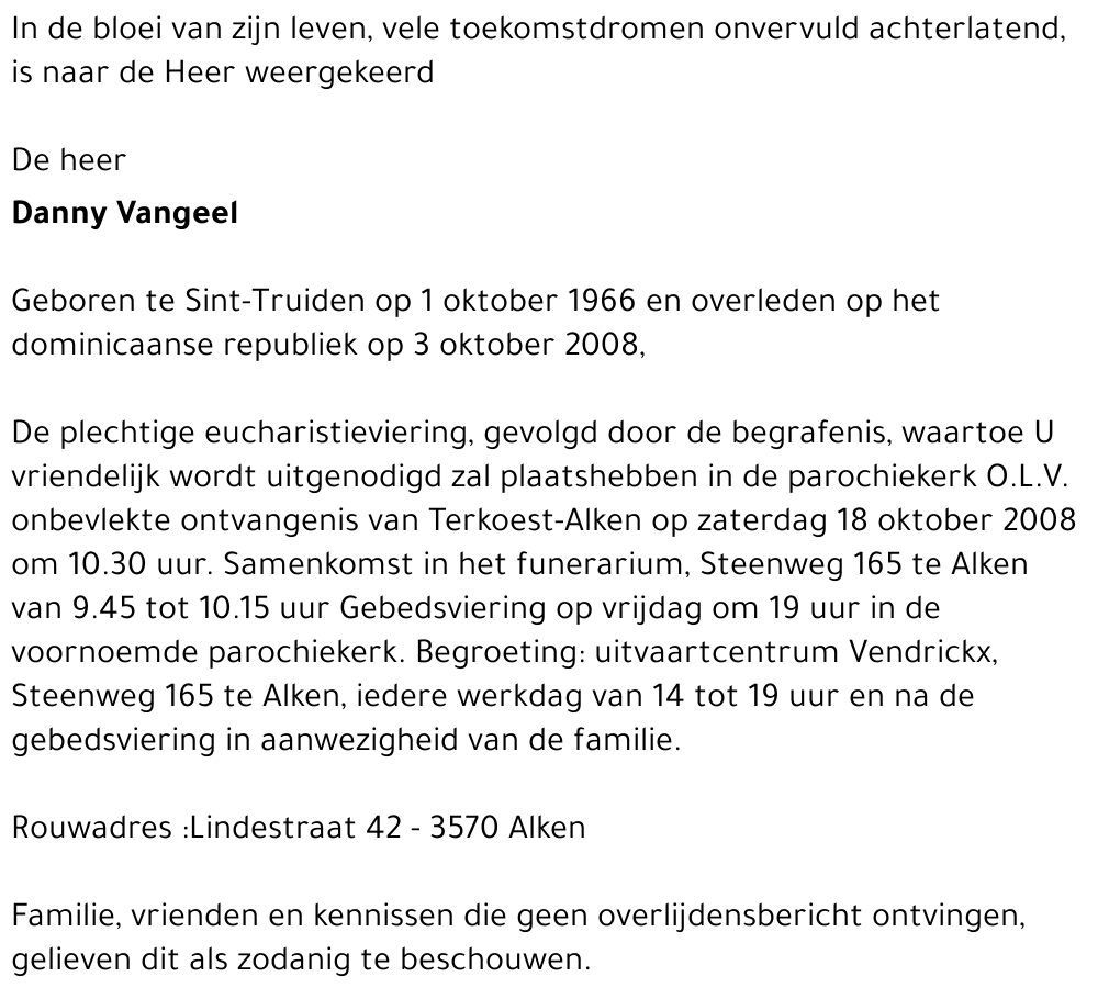 danny vangeel